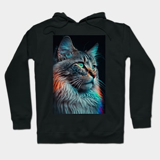 Serious Cat portrait Hoodie